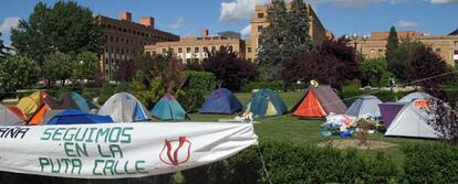 Acampada en Ciudad Universitaria para reclamar el derecho a una vivienda digna.