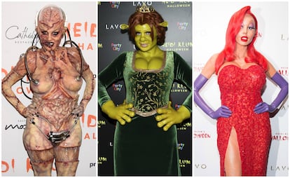 Heidi Klum en sus fiestas de Halloween de 2019, 2018 y 2015.