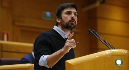 Ramón Espinar, este jueves en el Senado.