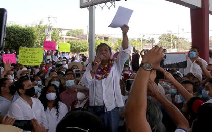 Félix Salgado Macedonio, en la inauguración de su campaña electoral en Acapulco.