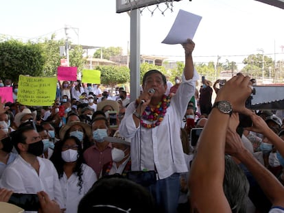 Félix Salgado Macedonio, en la inauguración de su campaña electoral en Acapulco.