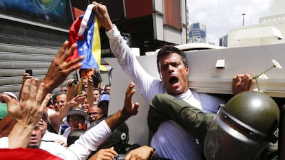 Leopoldo López, detenido en 2014.