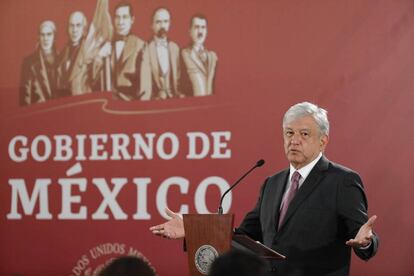 El presidente de México, Andrés Manuel López Obrador, este martes. 