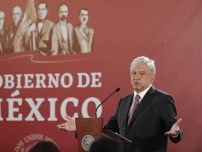 El presidente de México, Andrés Manuel López Obrador, este martes. 