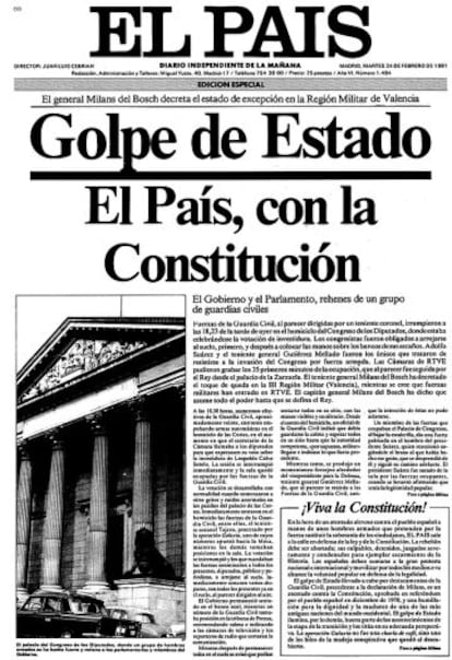 La primera portada de la edición especial.