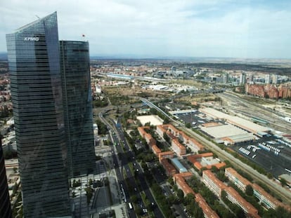  Vista general de la zona de Chamartín desde las Cuatro Torres.  