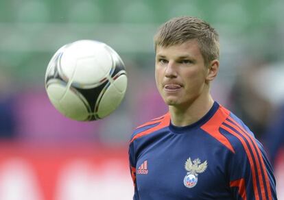 El jugador de la selecci&oacute;n rusa, Andrei Arshavin