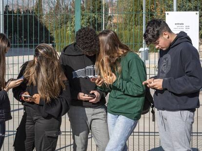 Estudiantes de Eso de un instituto de Valencia el pasado 17 de enero. 
 