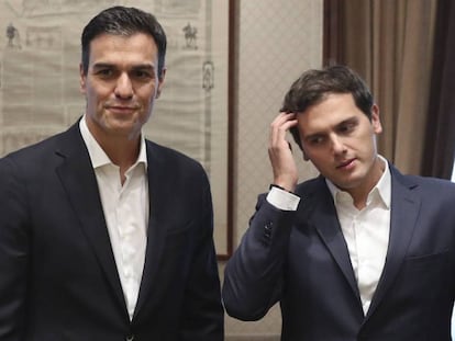 Pedro Sánchez y Albert Rivera, durante su última reunión.