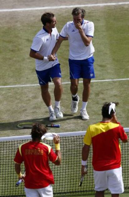 Ferrer y Feliciano, tras perder la medalla de bronce.