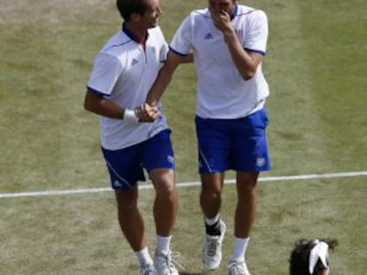 Ferrer y Feliciano, tras perder la medalla de bronce.