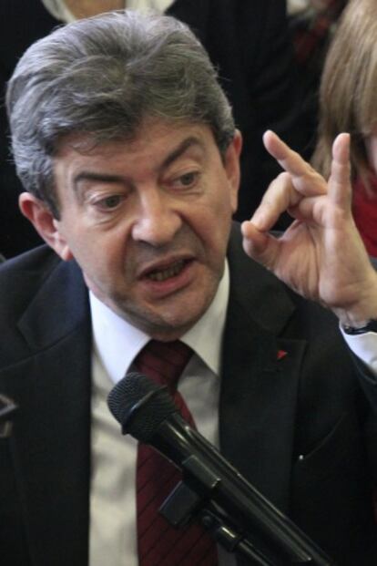 Jean-Luc Melenchon anuncia su candidatura.