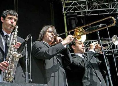 El grupo madrileño No Reply, durante su actuación en la final del Villa de Madrid.