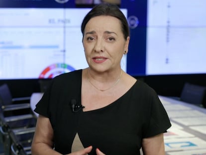 Pepa Bueno, directora de EL PAÍS, durante su intervención en el programa "Ruta 23J".