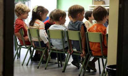 Aula de preescolar de la escuela Vila Olímpica de Barcelona.