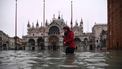 La plaza de San Marcos de Venecia, inundada la semana pasada.