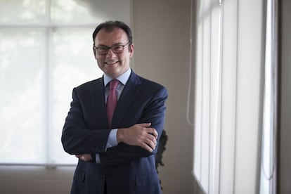 Videgaray en su despacho durante una entrevista con EL PAÍS en octubre de 2015.