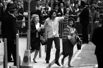 Gerard Conlon, a su salida de la cárcel en 1989.