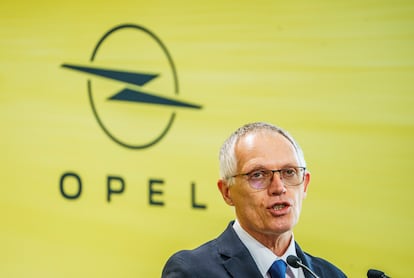 El consejero delegado del grupo Stellantis, Carlos Tavares, durante el 125 aniversario de la marca Opel, perteneciente al consorcio.