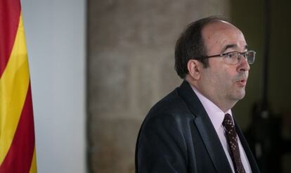 Miquel Iceta, en una conferència el 10 de desembre.