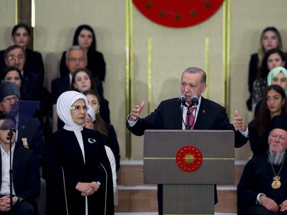 El presidente turco, Recep Tayyip Erdogan, intervenía este sábado en Ankara durante su toma de posesión.