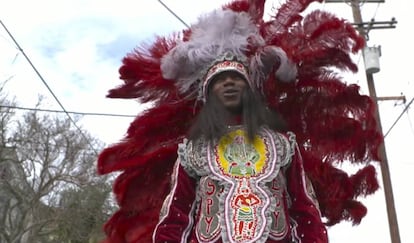 Fotometraje del documental sobre la celebración de Mardi Gras