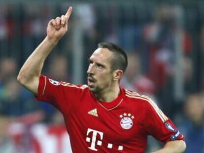 Ribéry, durante el partido de ida.