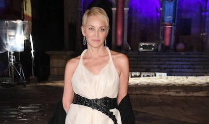 Sharon Stone en una gala en Roma en 2017.