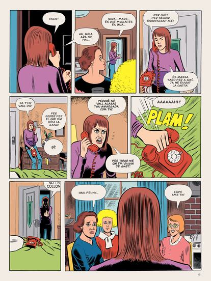 Una pàgina de 'Mònica' de Daniel Clowes.