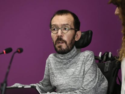 15/10/2018 Pablo Echenique, portavoz del consejo de Coordinación de Podemos, ofrece una rueda de prensa. POLITICA Oscar del Pozo - Europa Press