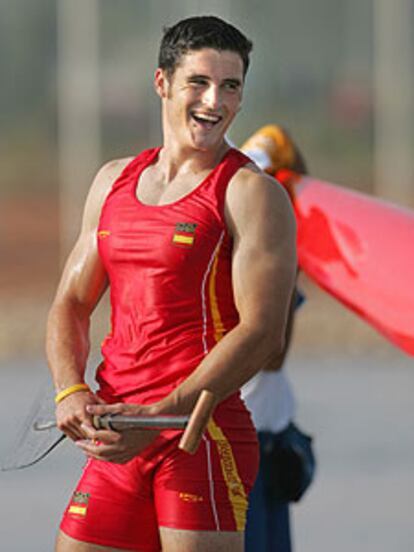 David Cal sonríe tras ganar la final de C1 de 1.000 metros.