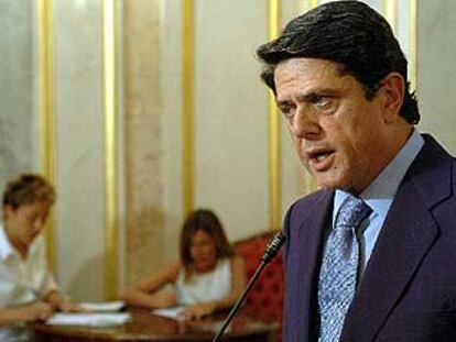 Federico Trillo, durante las declaraciones que ha realizado en el Congreso sobre el accidente del Yak-42.