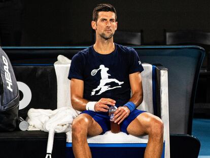 El tenista Novak Djokovic, el viernes en Melbourne (Australia).