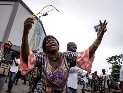 Protestas contra el Presidente Kabila en la RD del Congo. Foto: JOHN WESSELS/AFP.