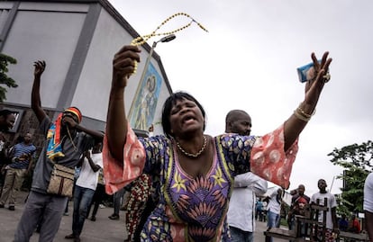 Protestas contra el Presidente Kabila en la RD del Congo. Foto: JOHN WESSELS/AFP.