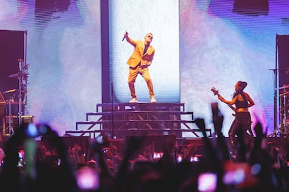 Alejandro Sanz en el concierto del Palau Sant Jordi de Barcelona, celebrado el 17 de junio de 2023.