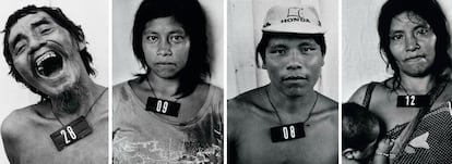 Cuatro miembros de los yanomami fotografiados durante las campañas de vacunación.