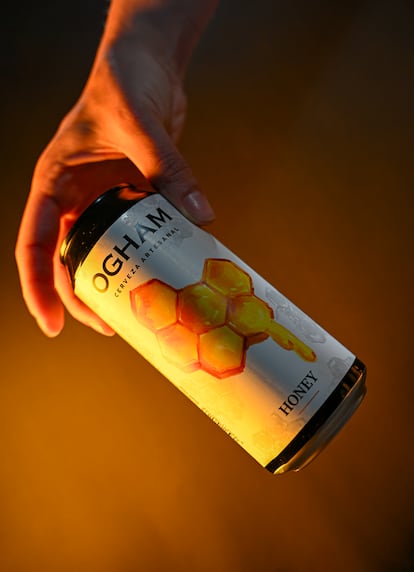 Lata de Honey Blonde Ale, de la cervecera Ogham. Imagen proporcionada por la empresa.