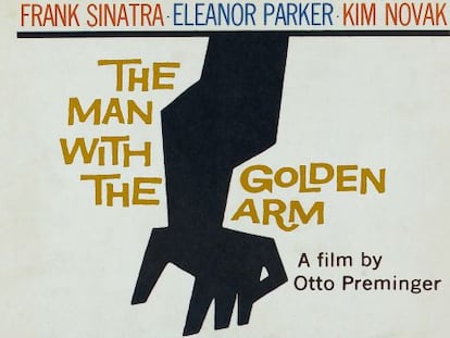 Cartaz de ‘O Homem do Braço de Ouro’, de Saul Bass.