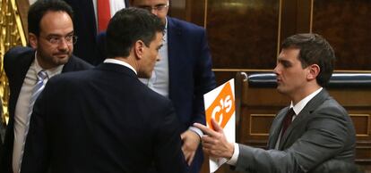 Pedro Sánchez y Albert Rivera, en una imagen de archivo.
