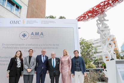 Imagen cedida por el Ayuntamiento de Madrid del homenaje celebrado este viernes en la capital.