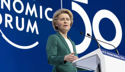 Ursula von der Leyen, presidenta de la Comisión Europea, en Davos