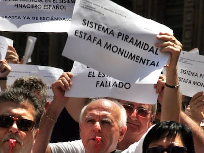 Protesta de afectados de Afinsa.