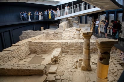 Inauguración, el pasado 11 de julio, de la restauración de la cisterna de la Calderona, en Porcuna (Jaén).