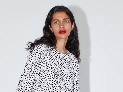 Imagen del vestido de lunares de Zara tomada de su tienda online.