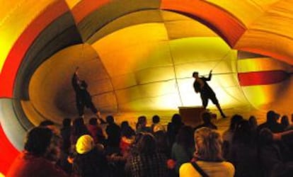 Espectáculo dominical de títeres en el Teatro Circo, en Murcia.