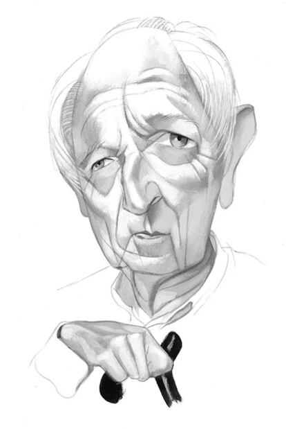 Tomas Tranströmer (Estocolmo, 1931), premio Nobel de Literatura 2011, en una ilustración de Fernando Vicente.