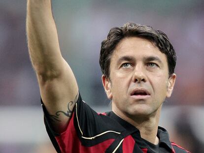 Costacurta, en 2007, en su último partido con el Milan.