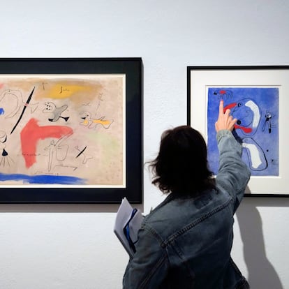 GRAFCAT9667. BARCELONA, 22/10/2024.- La Fundació Miró de Barcelona establece un diálogo entre la obra y la vida de los artistas Joan Miró y Henri Matisse en la exposición 'MiróMatisse. Más allá de las imágenes', que revela un diálogo inédito entre ambos pintores. EFE/Enric Fontcuberta