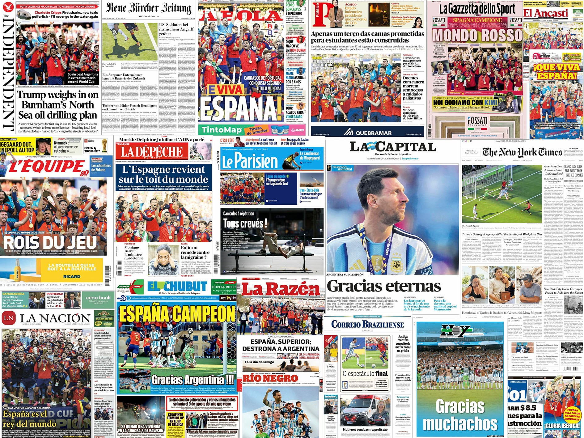 La prensa mundial se rinde a España